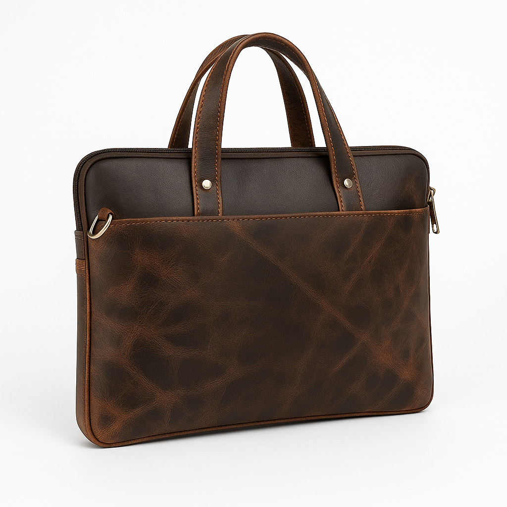 Premium Genuine Leather Stylish Laptop Office Bag For Men & Women